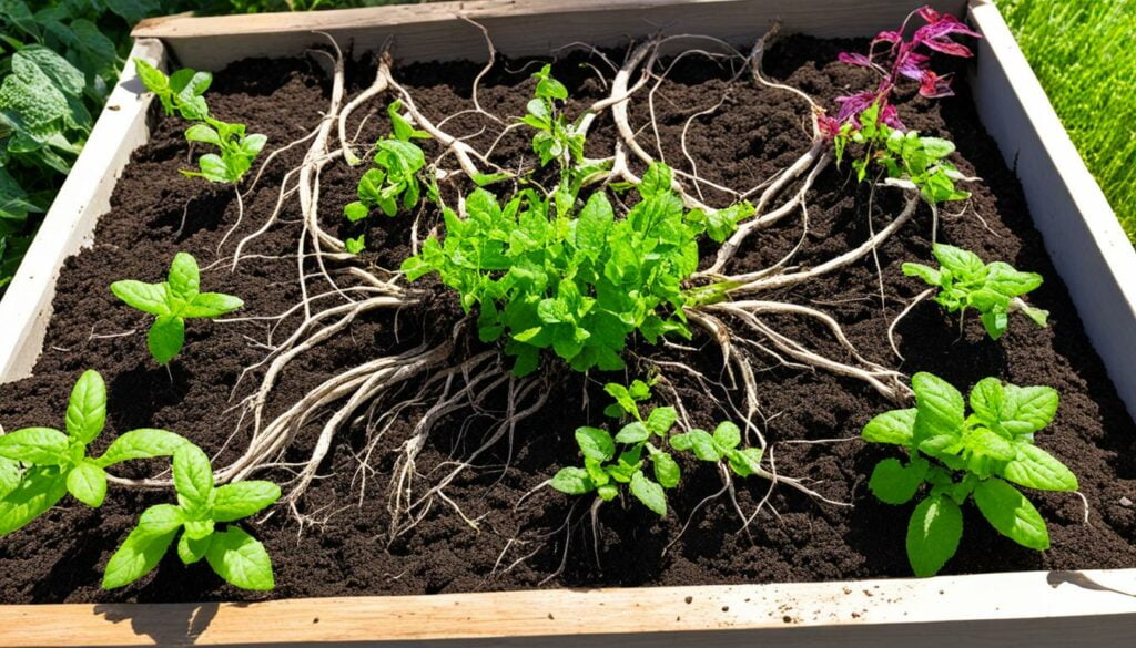 Healthy Soil Ecosystem in Raised Bed Gardening